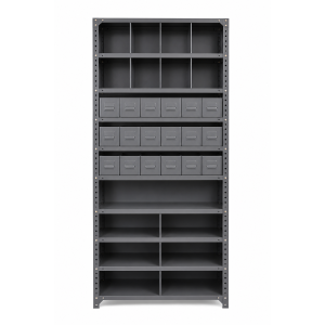 shelving unit with drawers