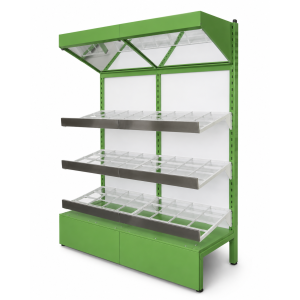 vegetable display shelving