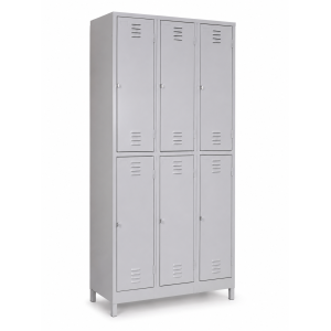 six compartment locker