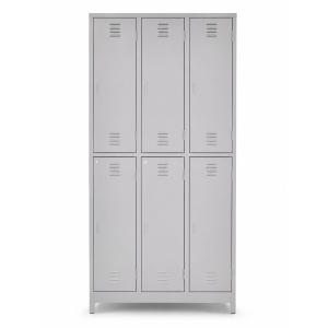 six compartment locker