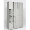 sixteen compartment  gym locker,grey-72x47x16