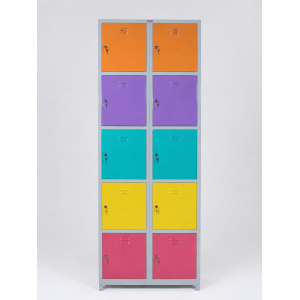 ten compartment locker with key locks
