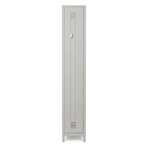 single compartment gym locker-grey