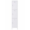 three compartment gym locker -grey