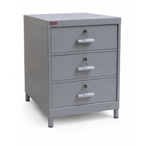 three drawer pedestal-individual locking