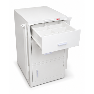 large two drawer cashier trolley