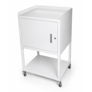 lockable bed side locker on castors