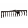 heavy rake, curved with 12, 14, or 16 teeth