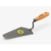 masons trowel with curved shank and wooden handle in 6