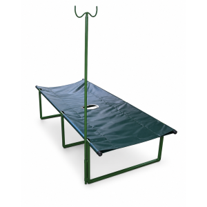 covid-19 (coronavirus) popup bed with drip stand