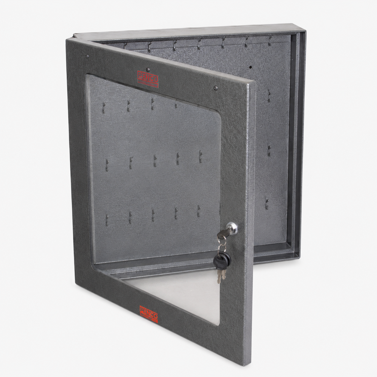 key cabinets with clear doors