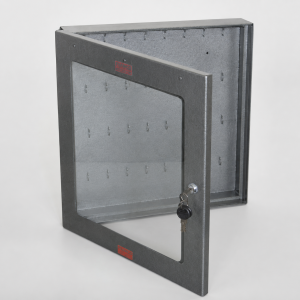 key cabinets with clear doors
