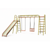 combination slide and swing with climbing frame