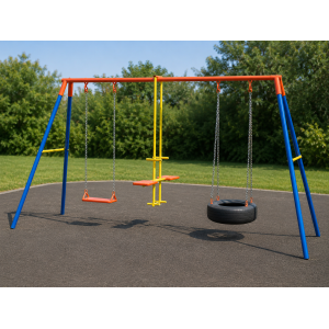 combination swing, seesaw and tyre swing