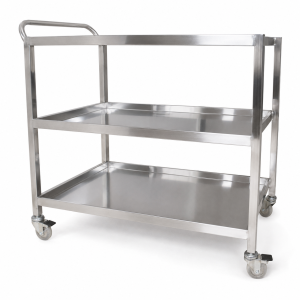 stainless steel serving trolley - 3 tier option 1