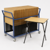 folding exam tables with storage trolley