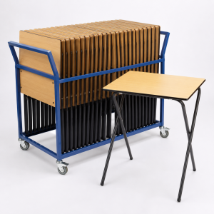 folding exam tables with storage trolley
