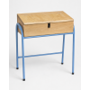 school wooden desk - metal frame