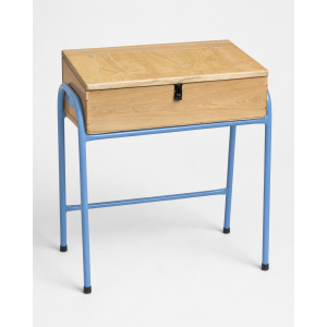 school wooden desk - metal frame