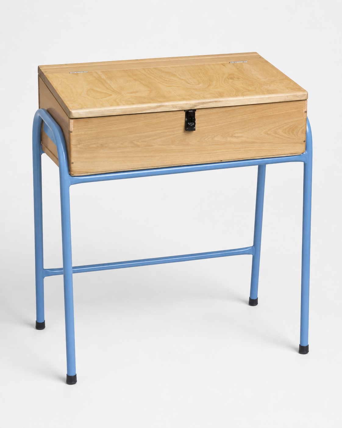 school wooden desk - metal frame