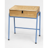 school wooden desk - metal frame