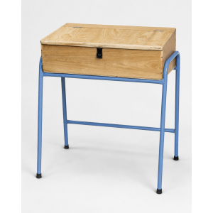 school wooden desk - metal frame