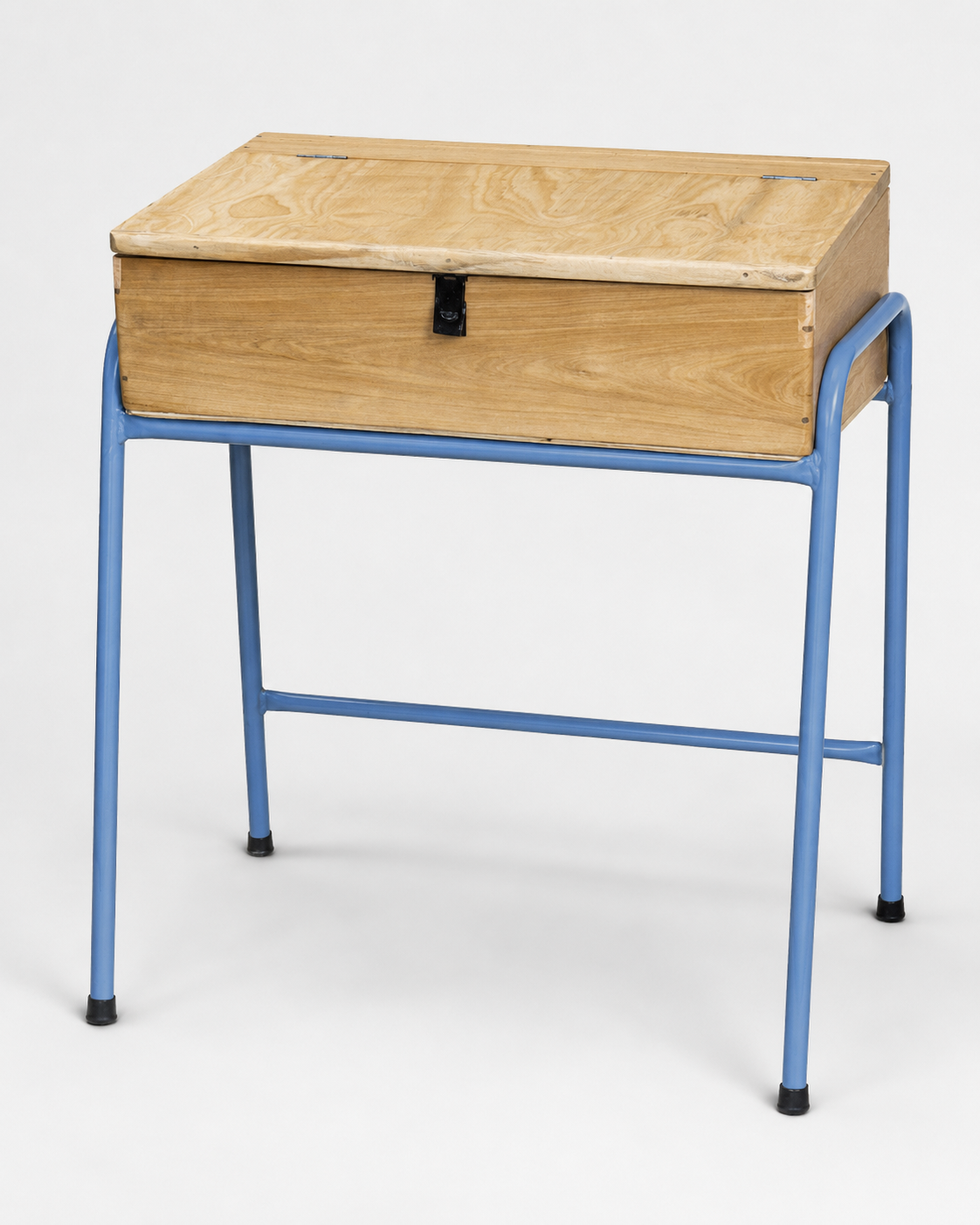 school wooden desk - metal frame
