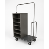 housekeeping trolley with multi drawers and hanging rail.