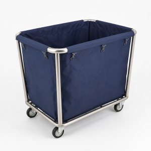 linen trolley - stainless steel