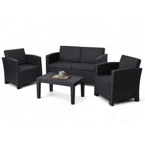 three piece sofa set + coffee table