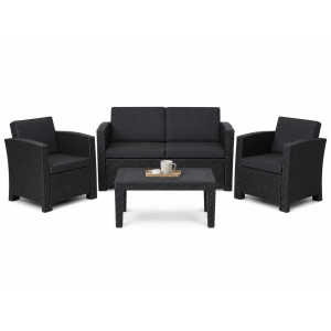 three piece sofa set + coffee table