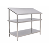 food preparation table with sloping shelf