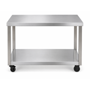 mobile table with lockable castors