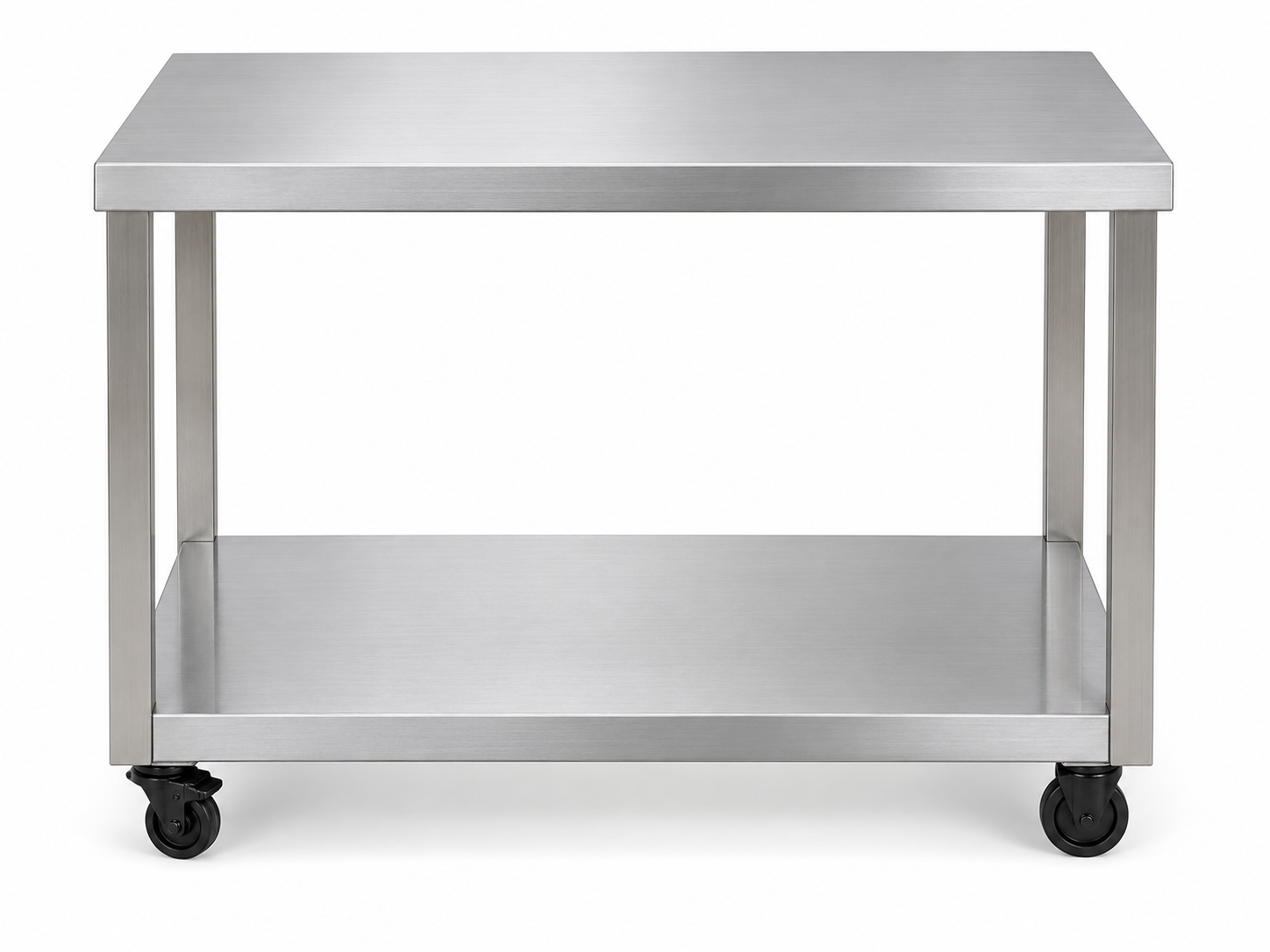 mobile table with lockable castors