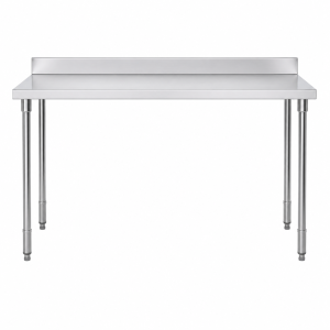 work table with backsplash