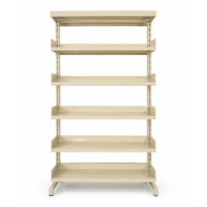 double entry with 6 shelves per side, 9” shelves-''84x36x9''