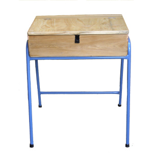 school wooden desk - metal frame