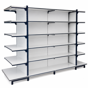 double entry supermarket shelving