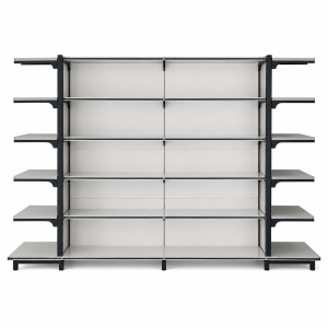 double entry supermarket shelving
