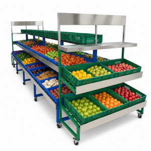 vegetable display racking-central island