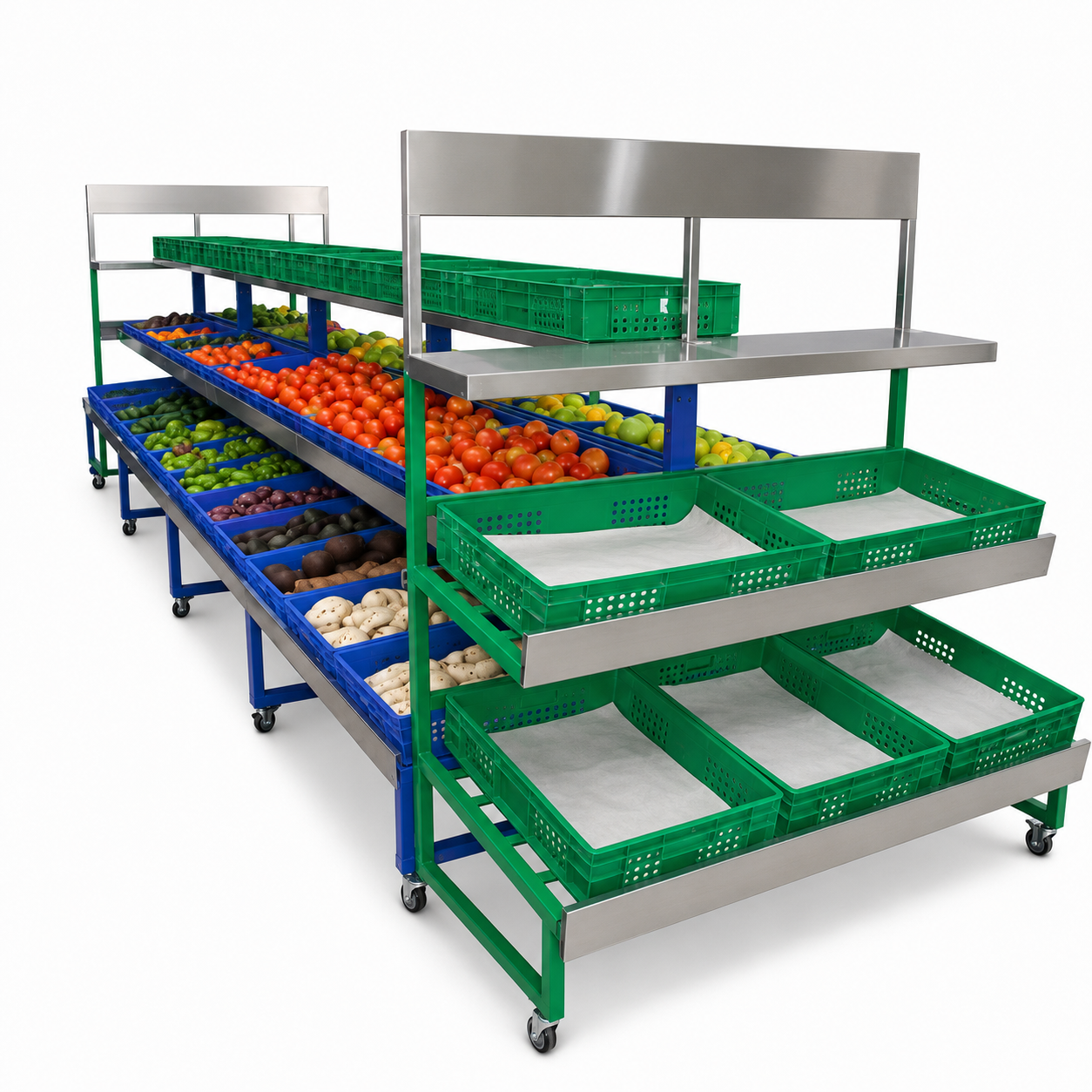 vegetable display racking-central island