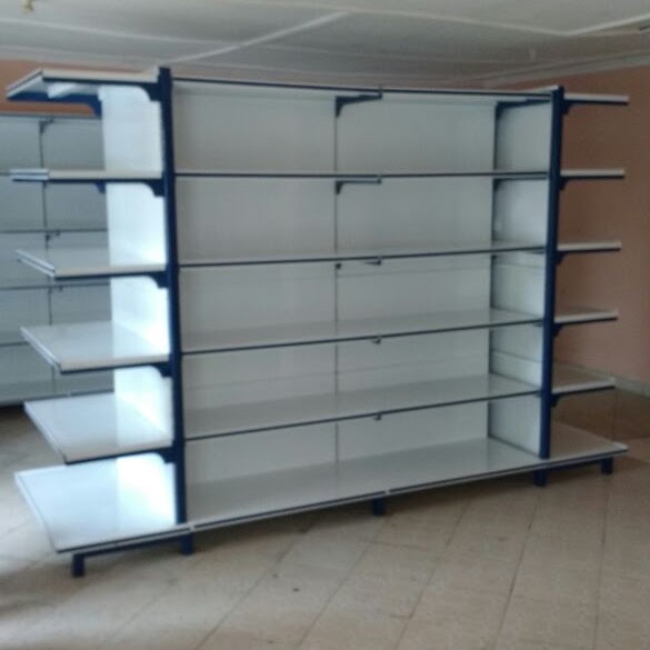 double entry supermarket shelving