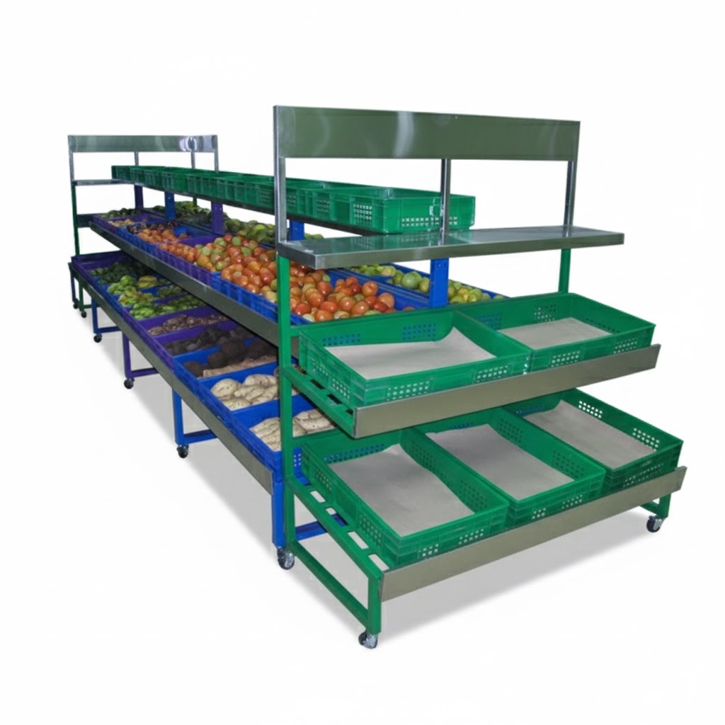 vegetable display racking-central island