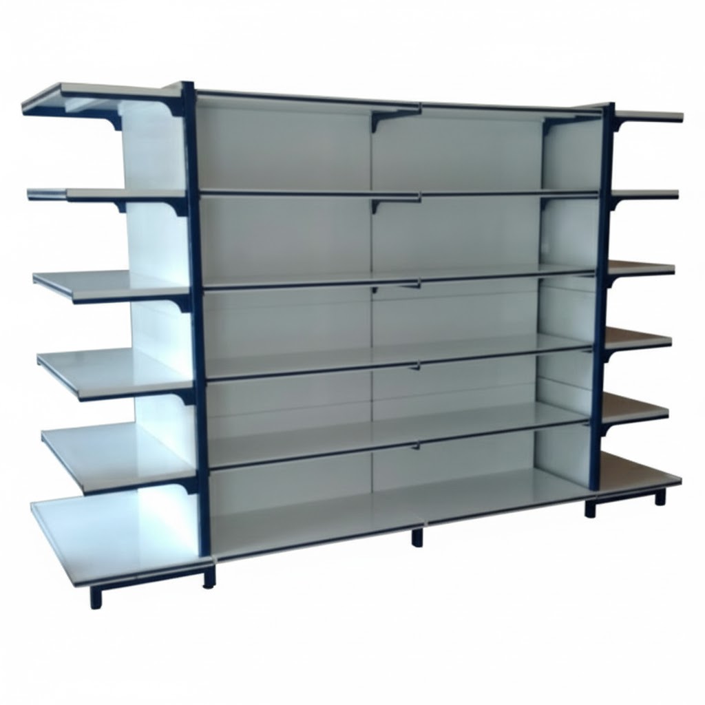 double entry supermarket shelving