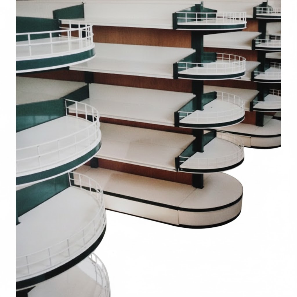 double sided supermarket shelving gondola