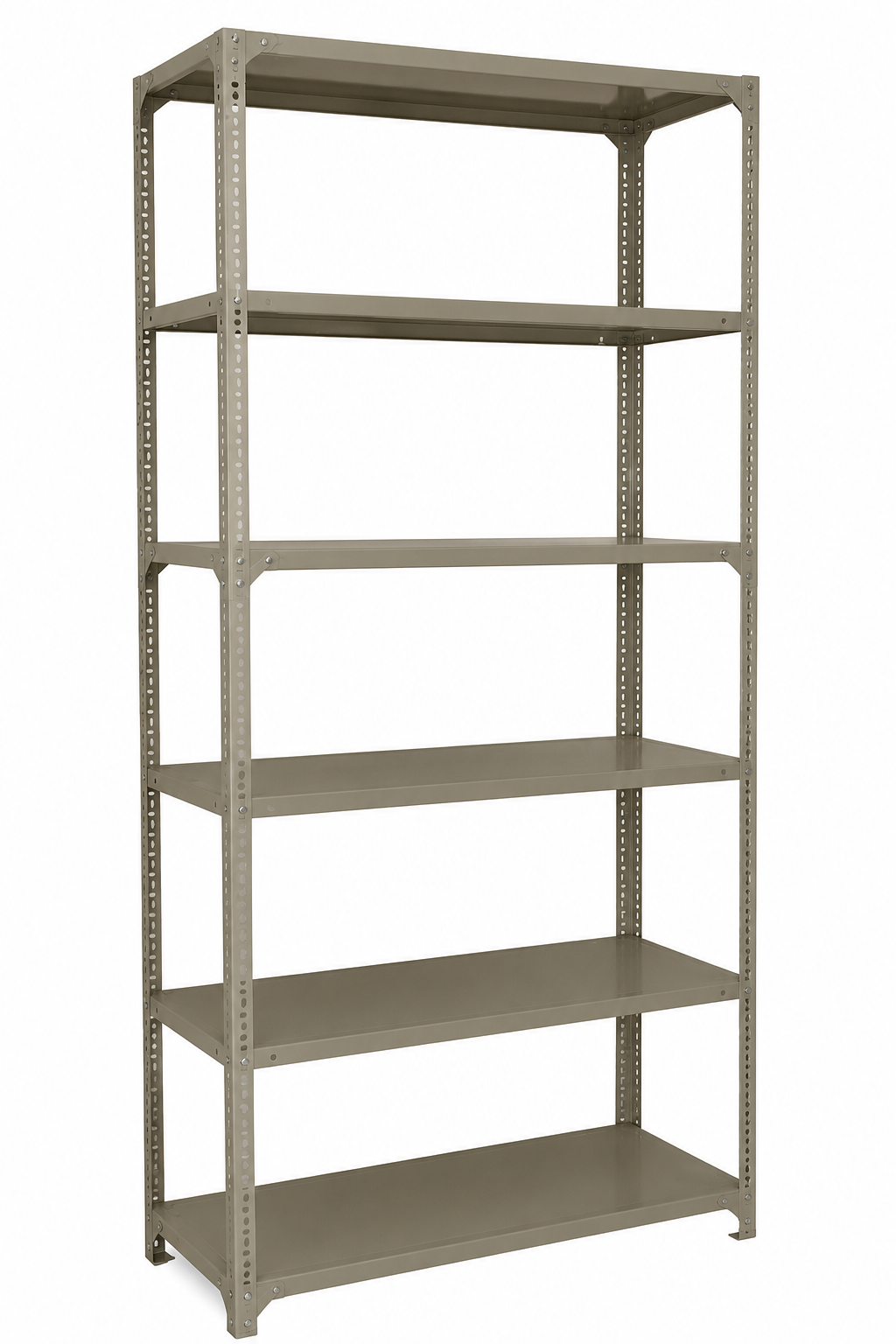 bolted steel shelving - open