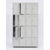 sixteen compartment gym locker with key lock,grey-72x47x16