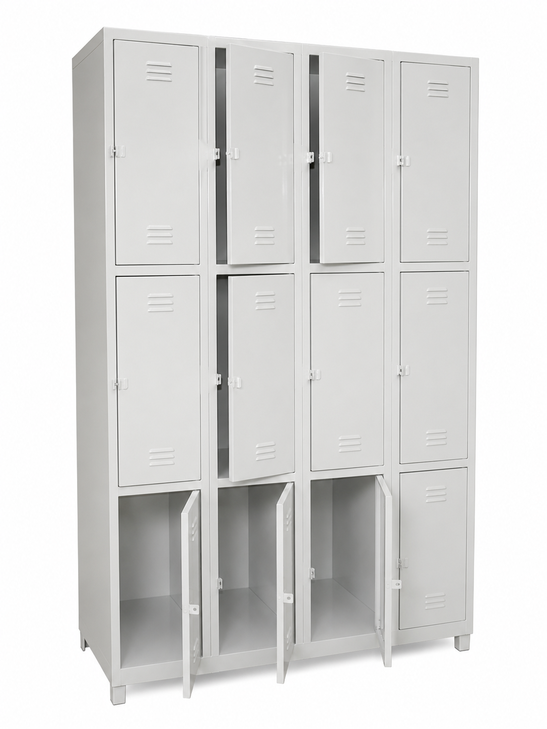 twelve compartment locker gym locker with key lock,grey -72x47x16