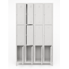 twelve compartment locker gym locker with key lock,grey -72x47x16