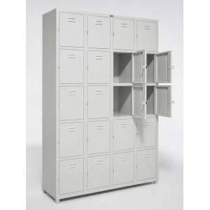 twenty compartment gym lockerwith key lock,grey-72x47x16